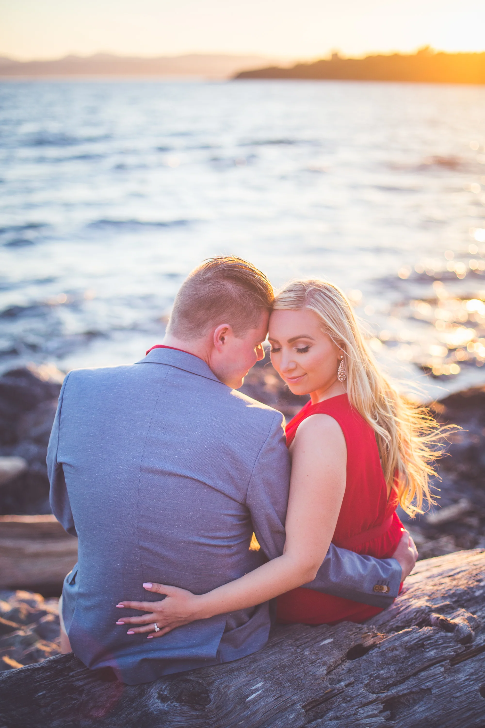 sunset cattle point engagement photos
