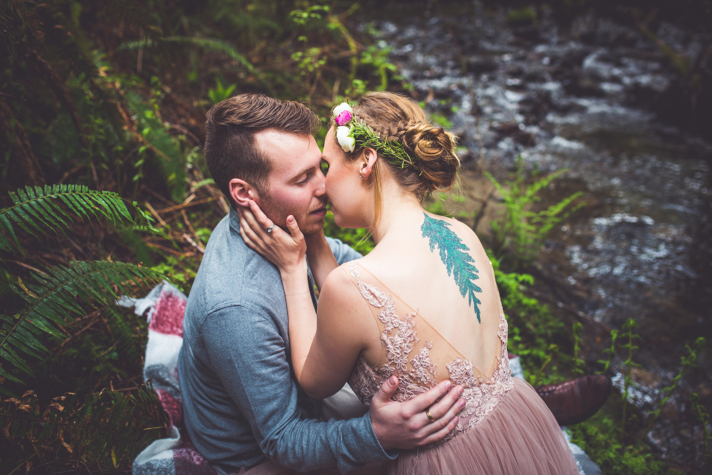 Forest Elopement photographer Vancouver Island BC