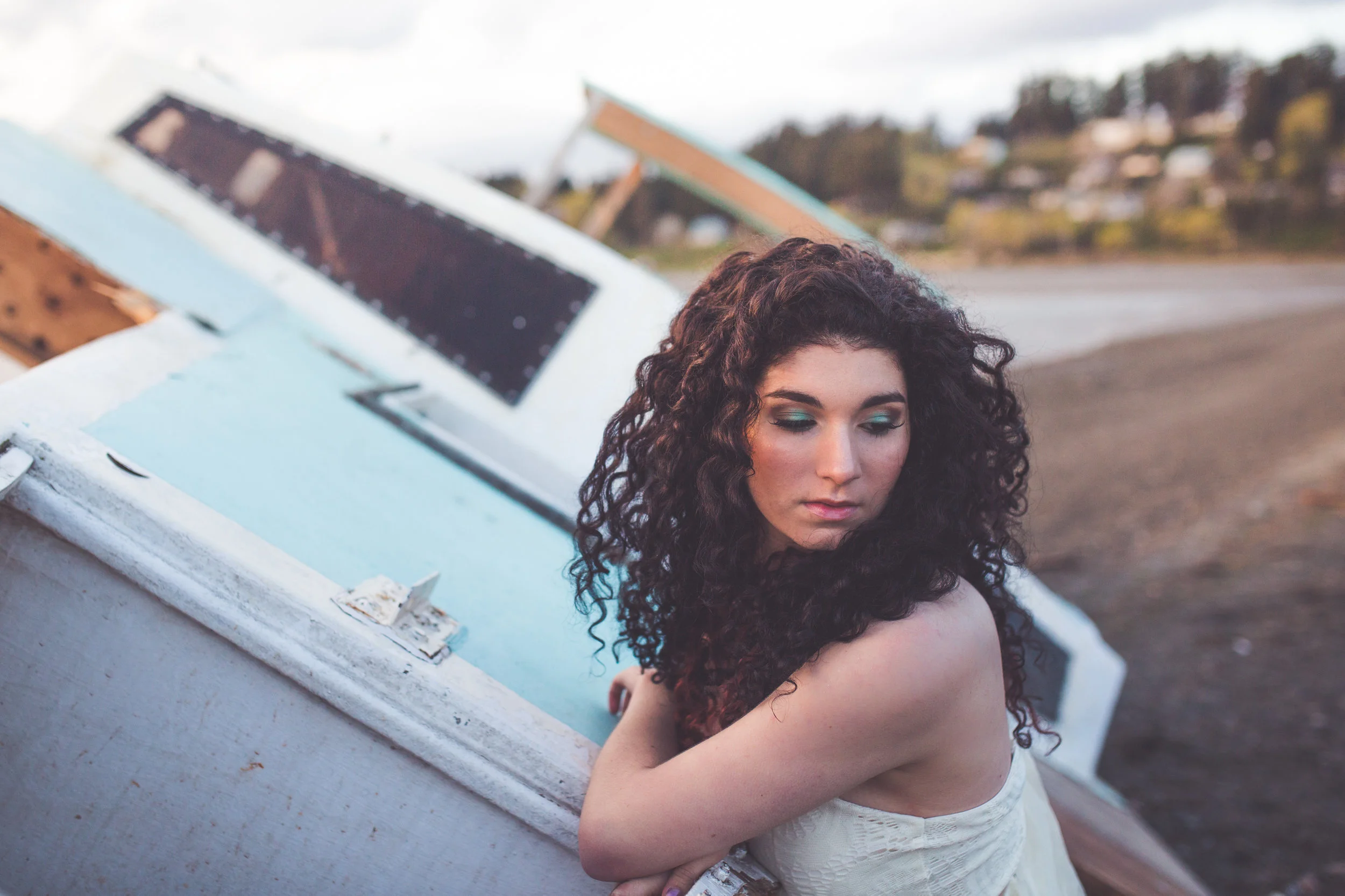 shipwrecked themed bridal shoot