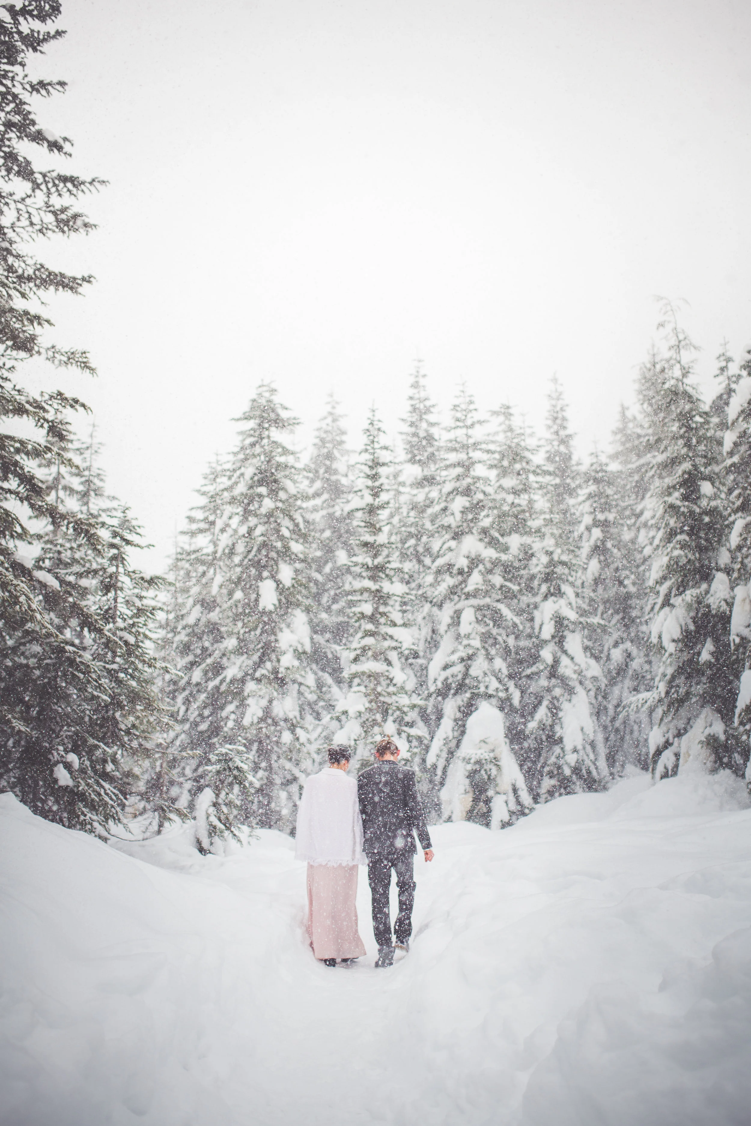 snowy wedding day inspiration courtenay bc