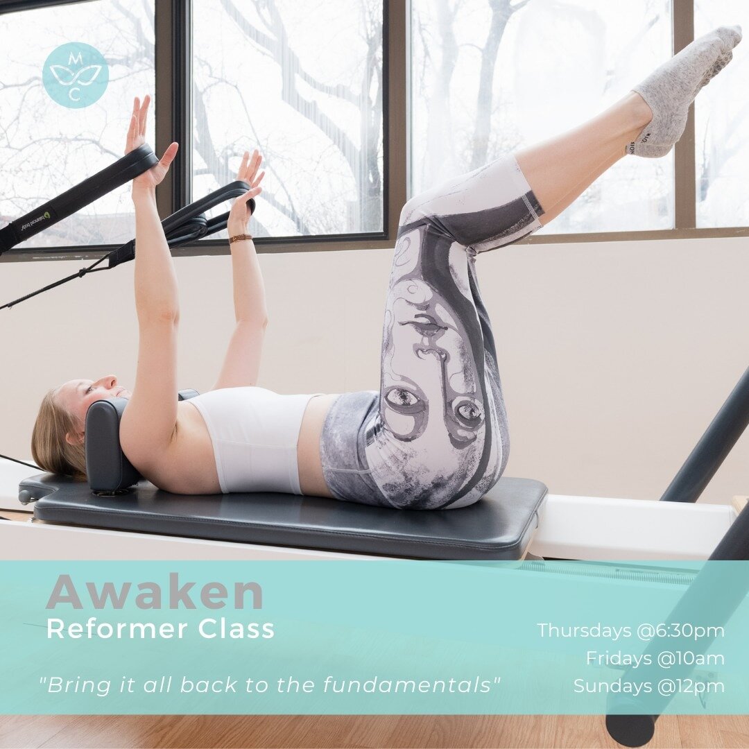 Ready to jump into reformer classes but aren't sure where to start?? ⁠
⁠
✨ Check out our Awaken Class ✨⁠
⁠
The perfect starting point to dive in and begin your Pilates journey. Our Awaken classes bring it all back to the fundamentals; focusing on imp