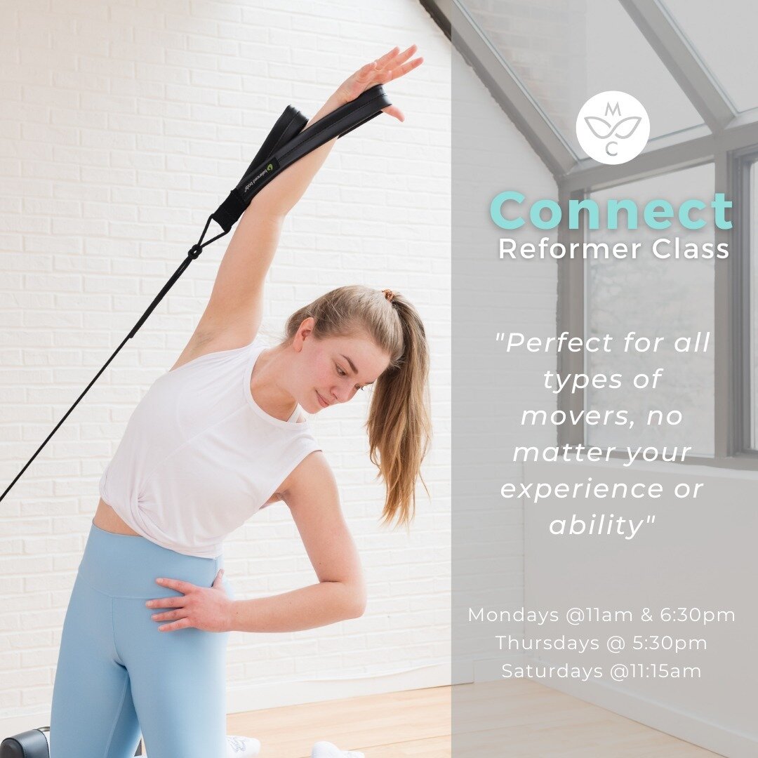 Checking out our schedule and unsure about our class types? We're here to help!!⁠
⁠
Our Connect reformer class is a fantastic all-levels class for all types of movers (think of it as the next step up from our foundational Awaken class)⁠
⁠
Connect and