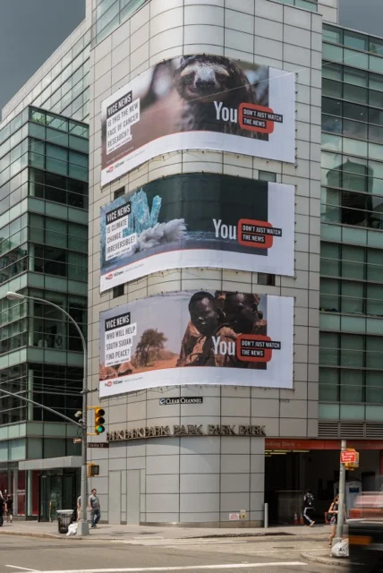  YouTube/Vice billboard banners on B'way &amp; Houston 