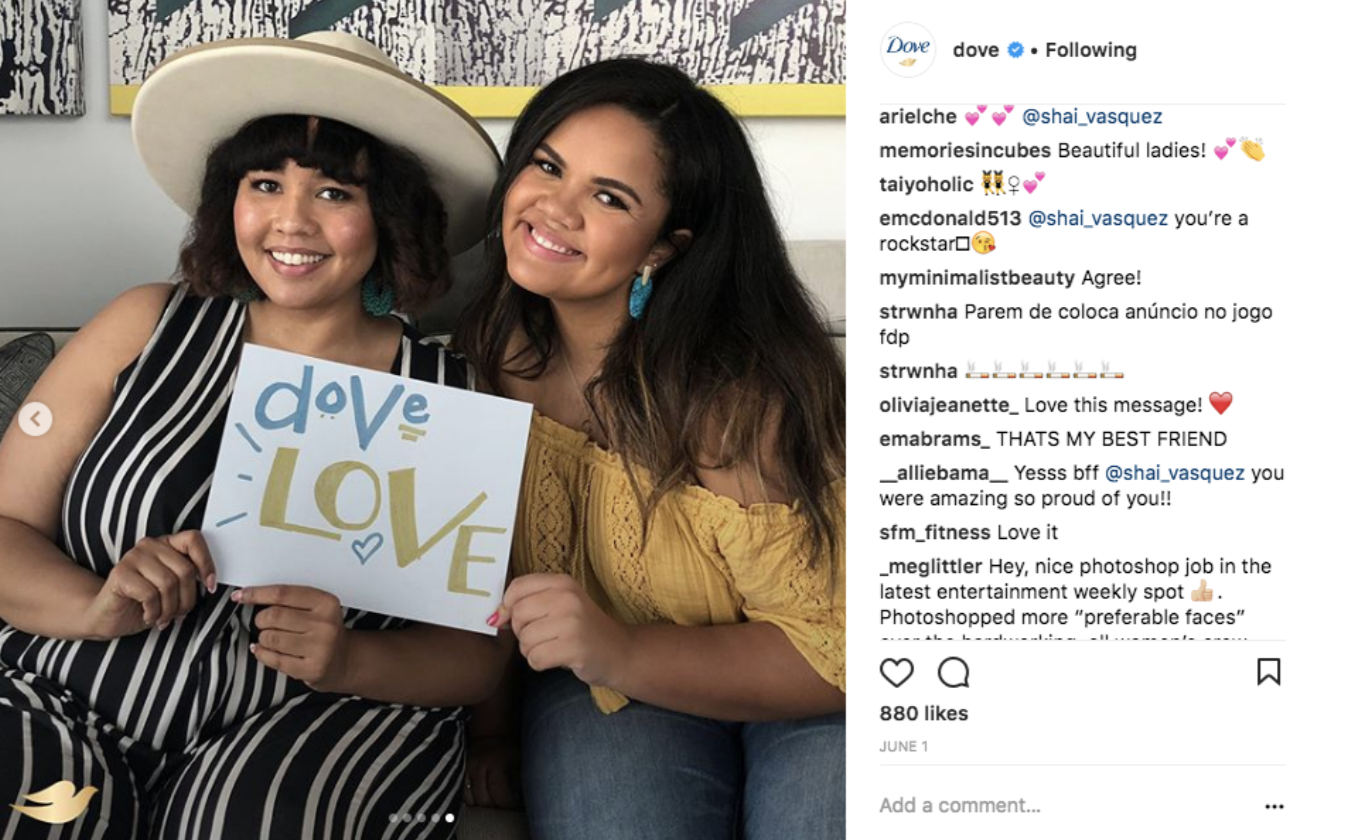 Influencer @shai_vasquez DOVE IG TAKEOVER