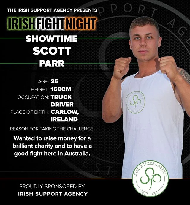 Showtime Scott Parr is ready for the show of his life in that ring Scott Parr!

Let&rsquo;s hope we don&rsquo;t disappoint! Only 1000 people coming mate no biggy 🤷🏼&zwj;♀️ #irishfightnight #irishsupportagency