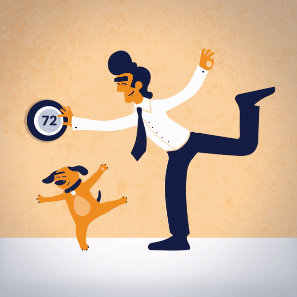 Stretch out to save energy by adjusting your thermostat to 68°. #Thermostat #Energy #EnergyEfficiency #California #KeepItGolden