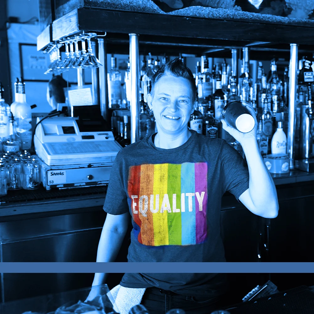 Kim slings drinks at Moby Dick's and is down to turn the Muni map that runs down Market St. into a π³οΈβπ Be like Kim. Join the movement. #RideWithPrideSF Link in Bio.