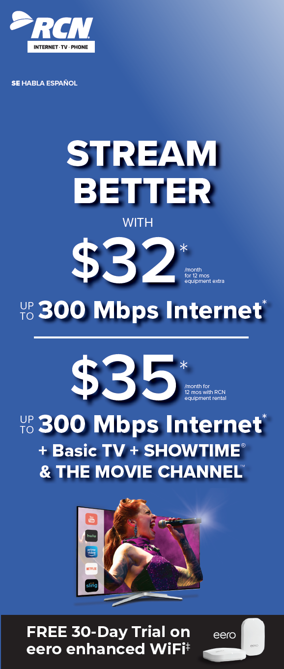  RCN #1 Internet in DC Door Hanger Back 