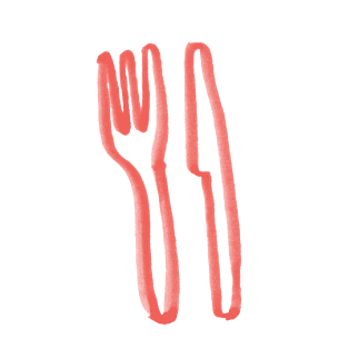 Illustration of a fork and knife