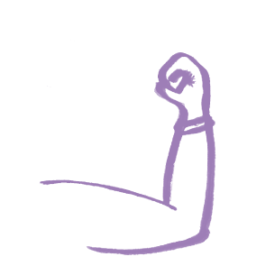 Illustration of an arm flexing