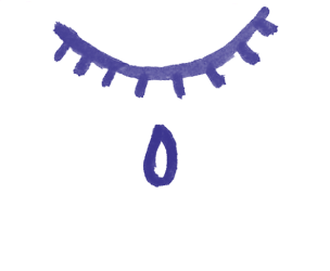 Illustration of a tear falling from an eye