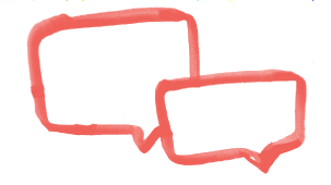 Illustration of  two speech bubbles