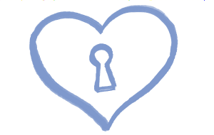 Illustration of a hear with a lock inside