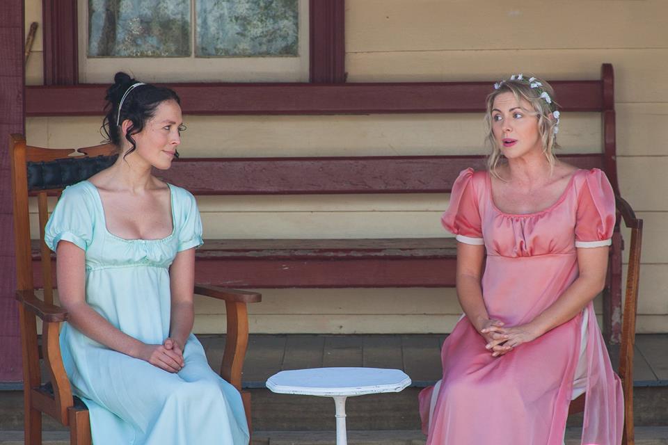 Above: Aimee Olivia (left) playing Elizabeth Bennet in Pride & Prejudice
