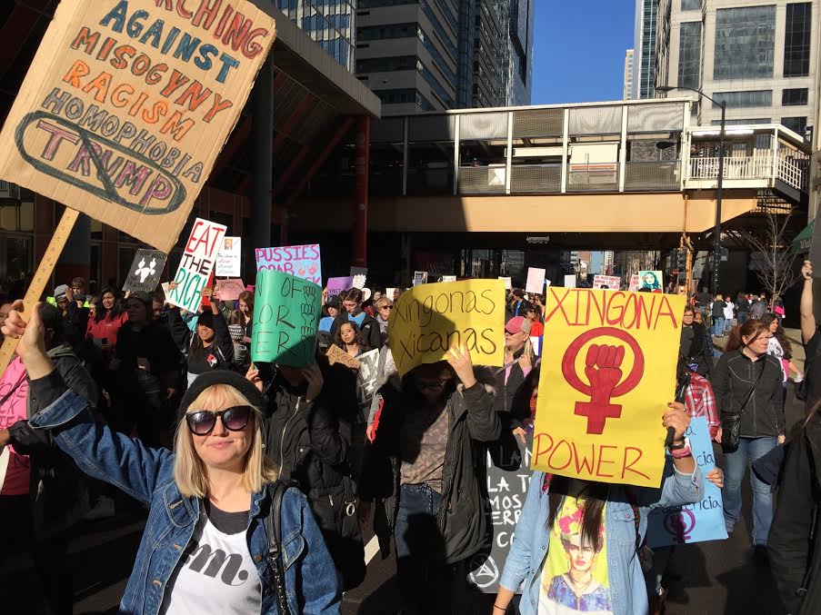 Embassador Lucy representing at the Women's March in the United States