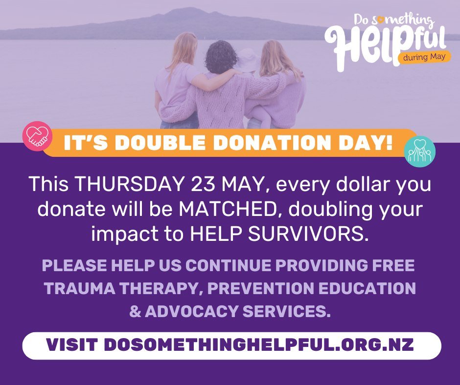 For 1 day only - from 12am until 11.59pm on Thursday 23 May, every dollar donated to dosomethinghelpful.org.nz will be matched by our kind sponsors at Gilmours Mt Roskill 😇
Please give generously today for the survivors &amp; their families we suppo