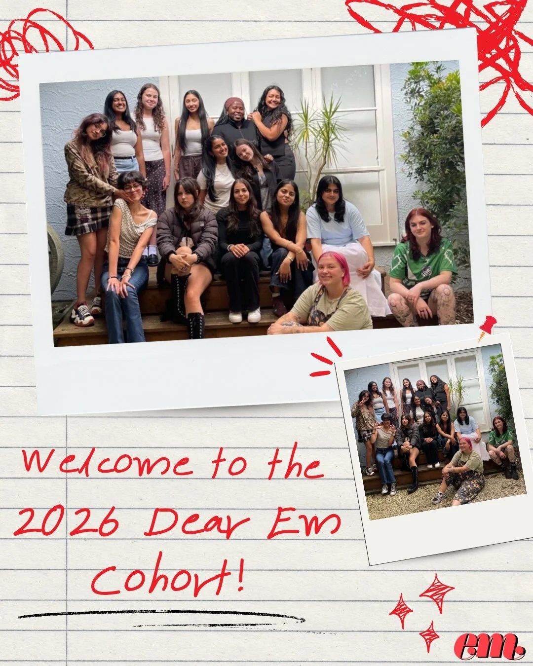 Say hello to the 2026 Dear Em Embassadors! ✨

This year&rsquo;s team is made up of passionate, thoughtful, and driven young people who aren&rsquo;t afraid to speak up and create change in their own ways.

Being an Embassador is about sharing your voi