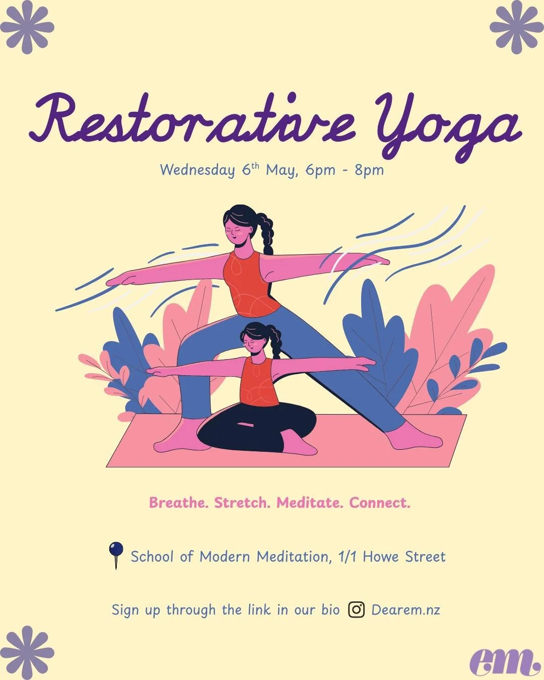 Are you curious about yoga? Wondering how you might be able to use yoga as a healing tool? Or just keen be in a safe space where you can feel connected to yourself and others? If you said yes, come join us this Wednesday for a free Restorative Yoga s