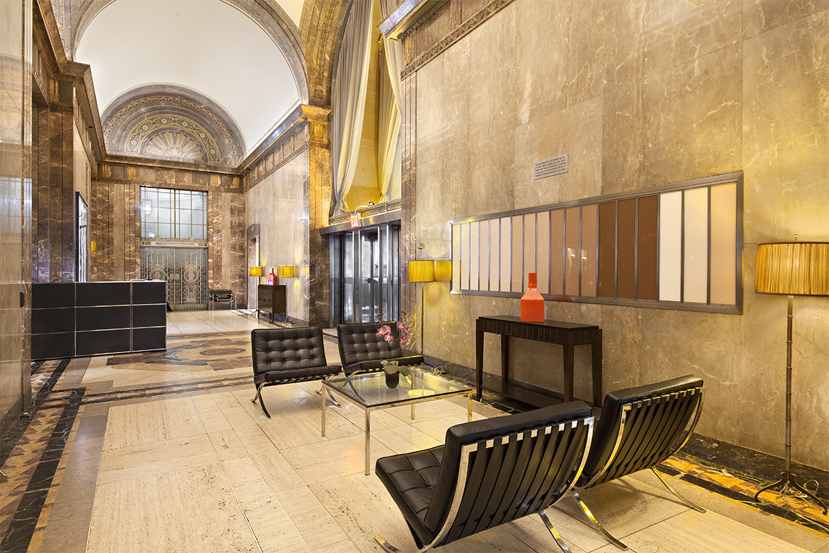 Landmarked Art Deco Lobby at 20 Exchange Place