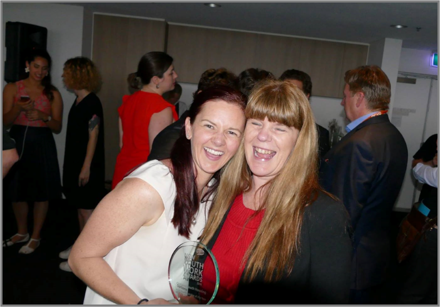 Kate Witherdin with Mychelle Curran, Executive Director, Community Homes and Place (FACS)
