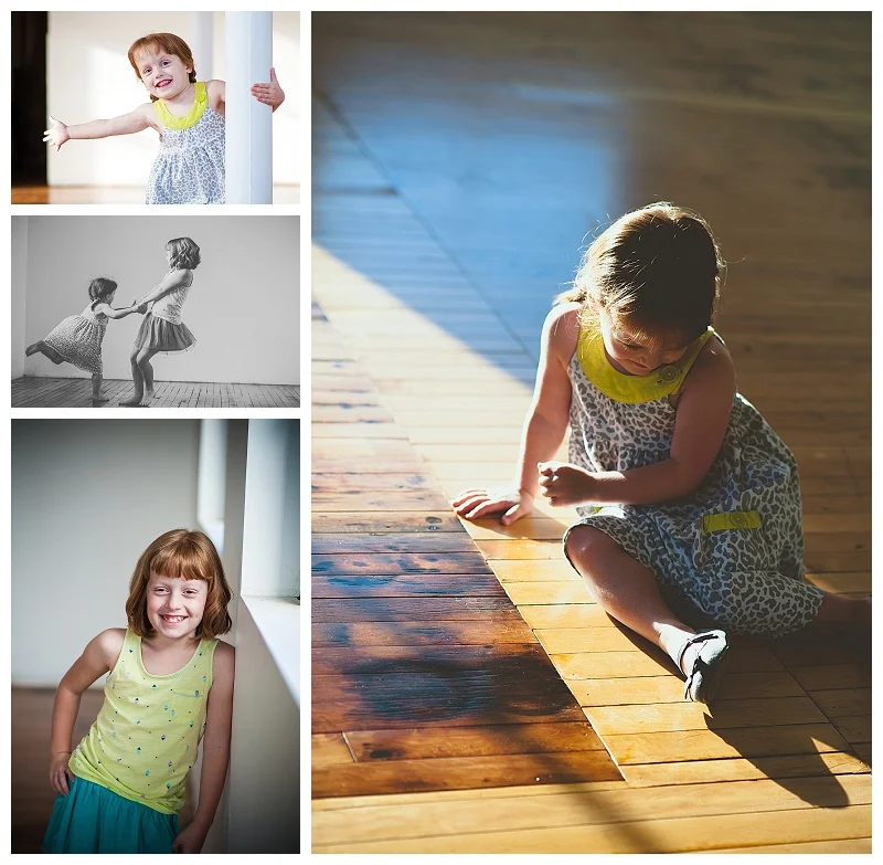 Got the girls up to the new studio to try out all the little nooks and crannies of amazing light. LOVE. 