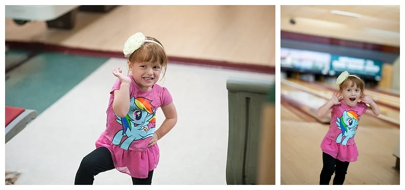 We celebrated Betty's 9th birthday with her requested trip to the local bowling alley. Molly was her usual vivacious self 