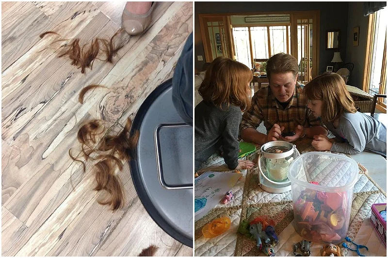 Molly chopped off about 7 inches of her beautiful dark red locks. I may have mom-cried a bit. Also, Uncle Jason made a short visit from San Francisco!&nbsp;