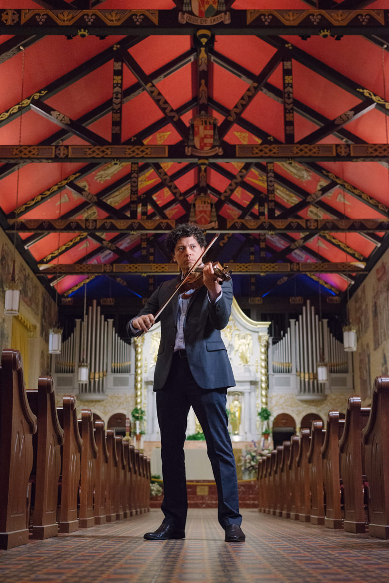 Violin play at the Cathedral Basilica