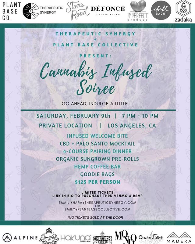 Eternally grateful for the amazing amount of support from our cannabis community, friends &amp; sponsors who have made this dinner event a reality!
&bull;
I am proud to say WE ARE SOLD OUT! 🙌🏼 BIG Thank you to my partner in indulgence Emily 👯&zwj;