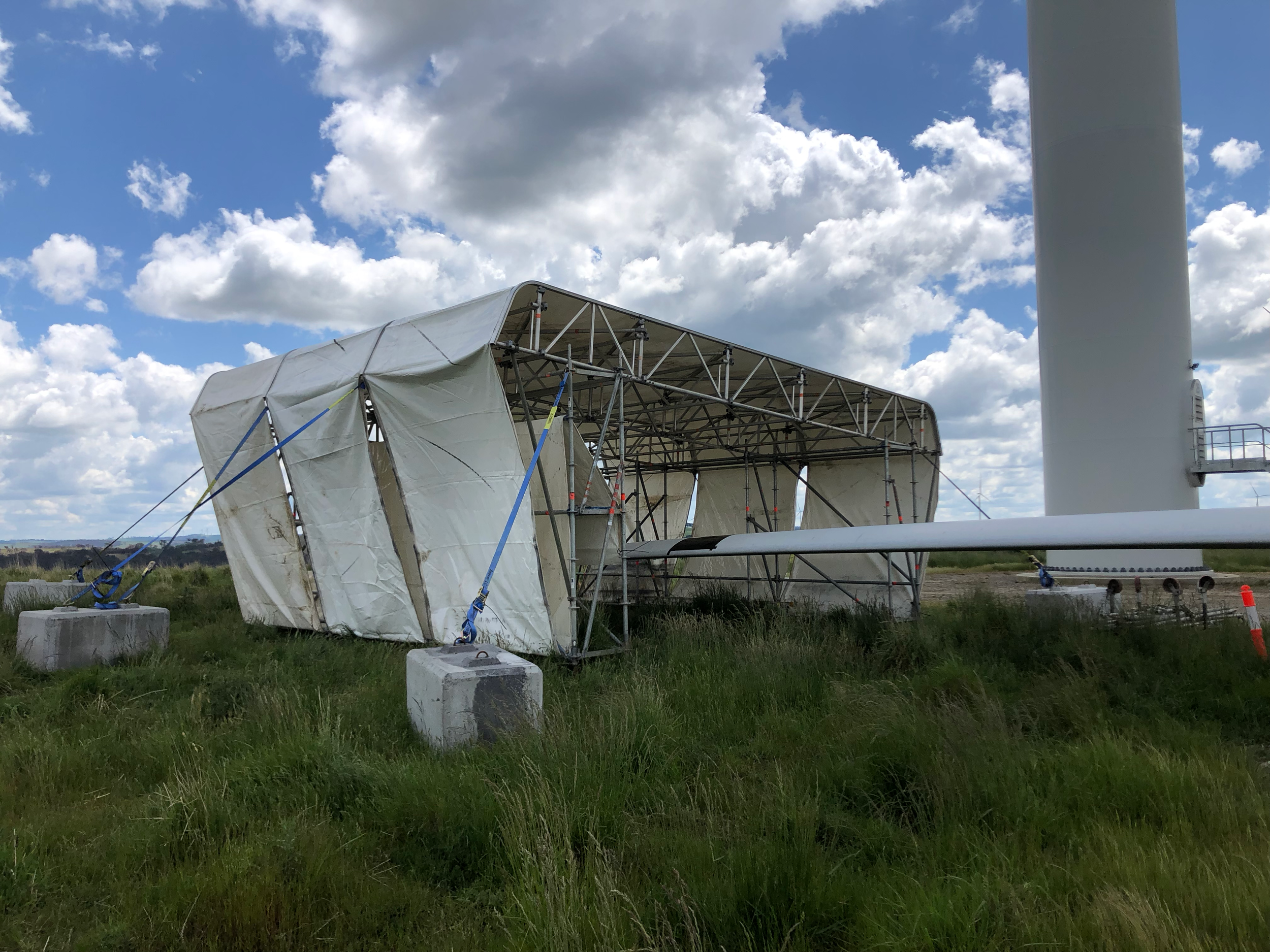 Have you considered a temporary roof structure?