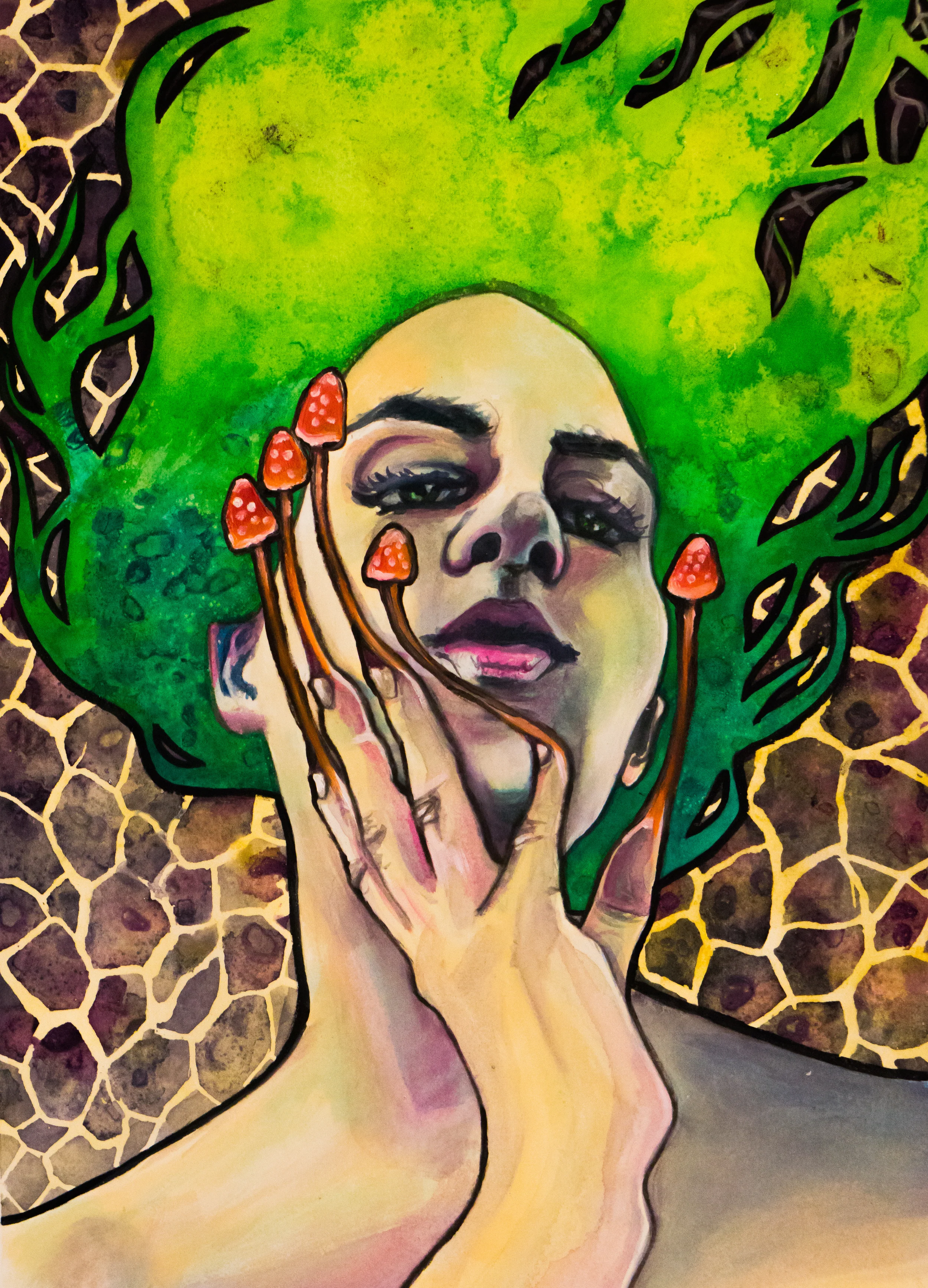 "Amanita muscaria"- Watercolor on paper, 10x14"