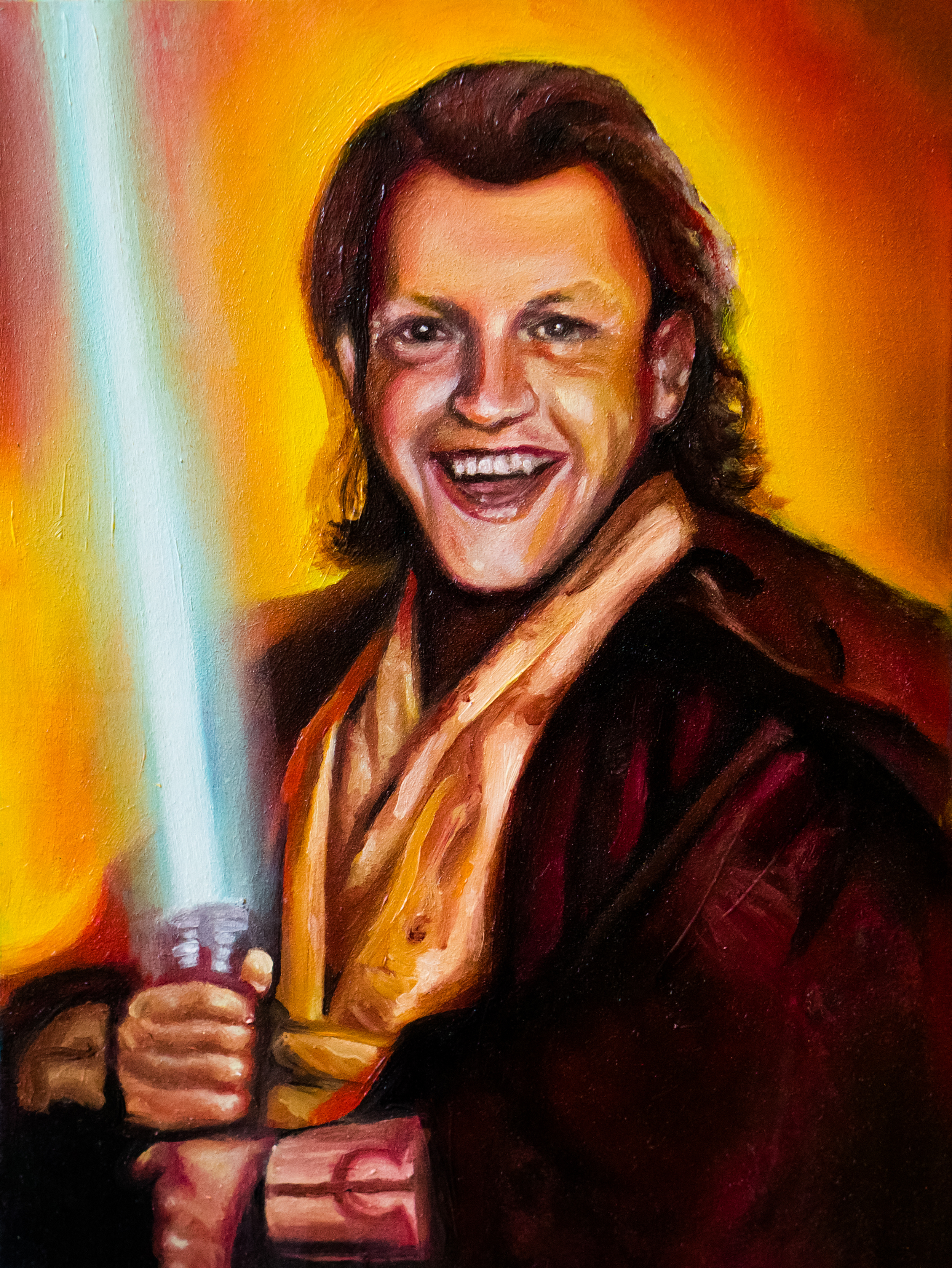 "Zetts Kenobi"- Oil on Wood, 6x8"