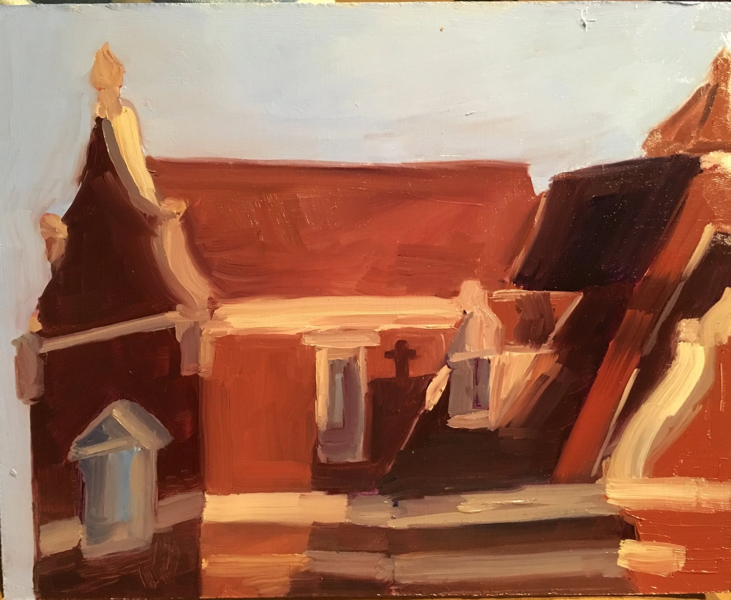 Rooftop Shadows, 2018 (8x10) (Copy)