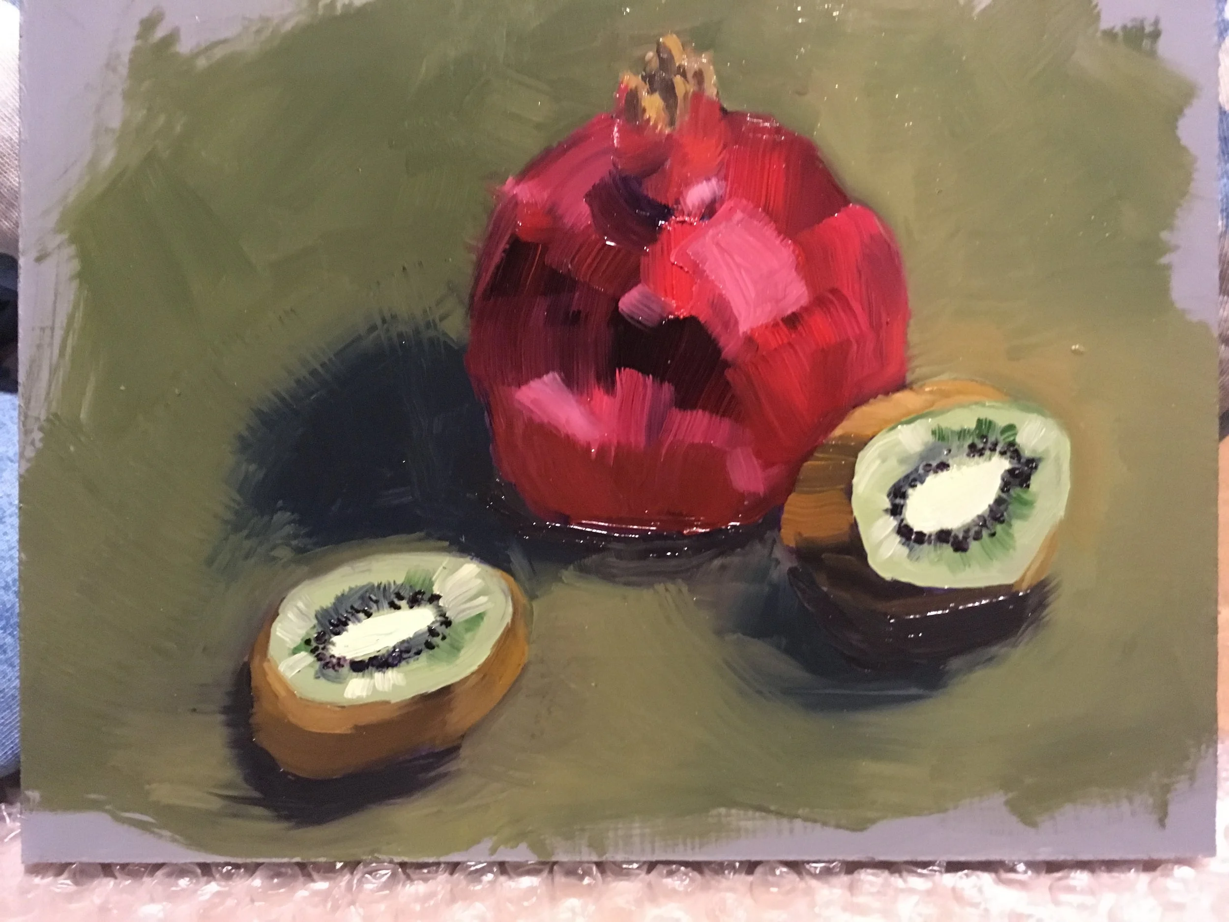 Pomegranate and Kiwi, 2018 (6x8) (Copy)