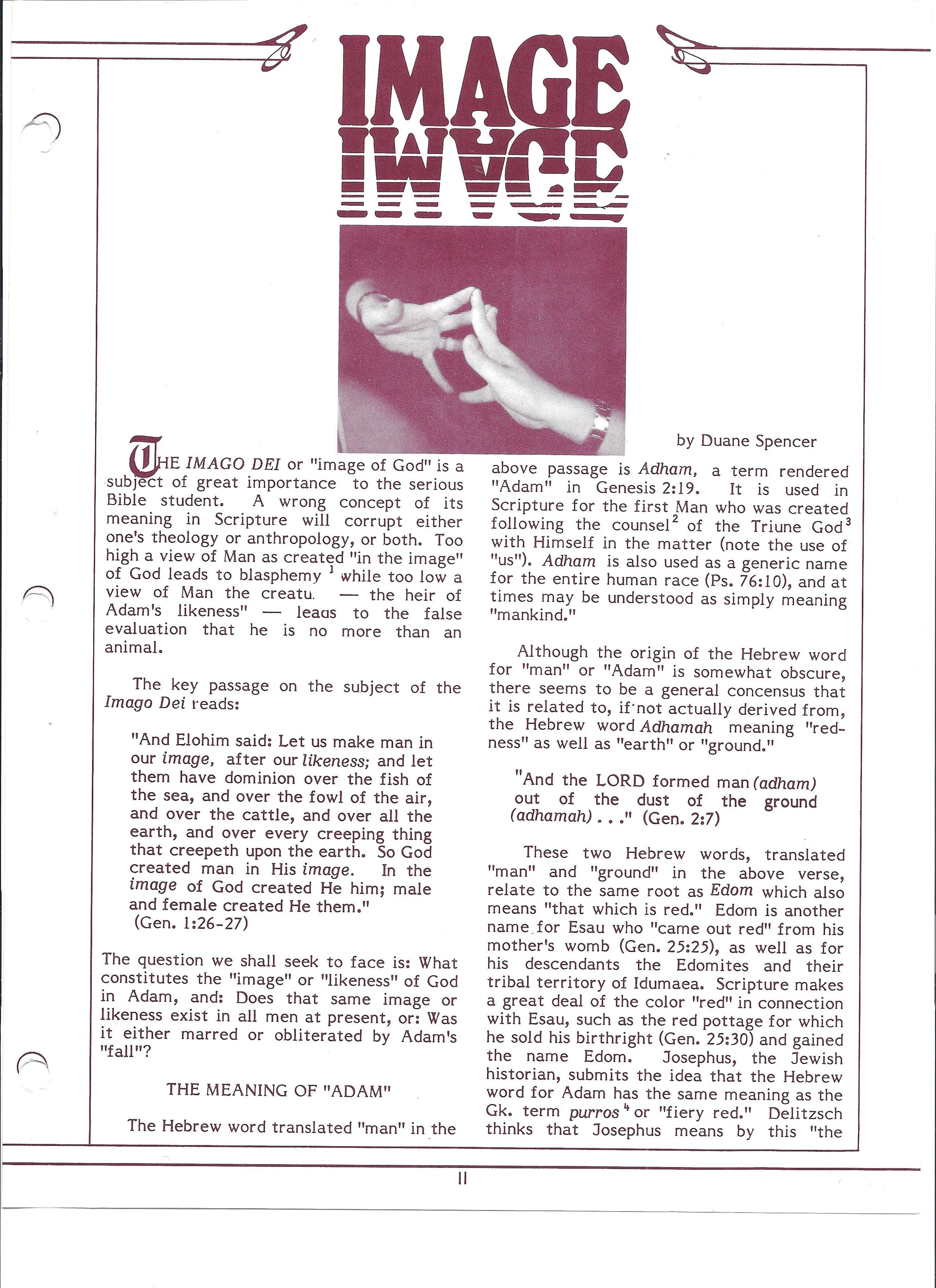 Key Word Study:  IMAGE (transcript)