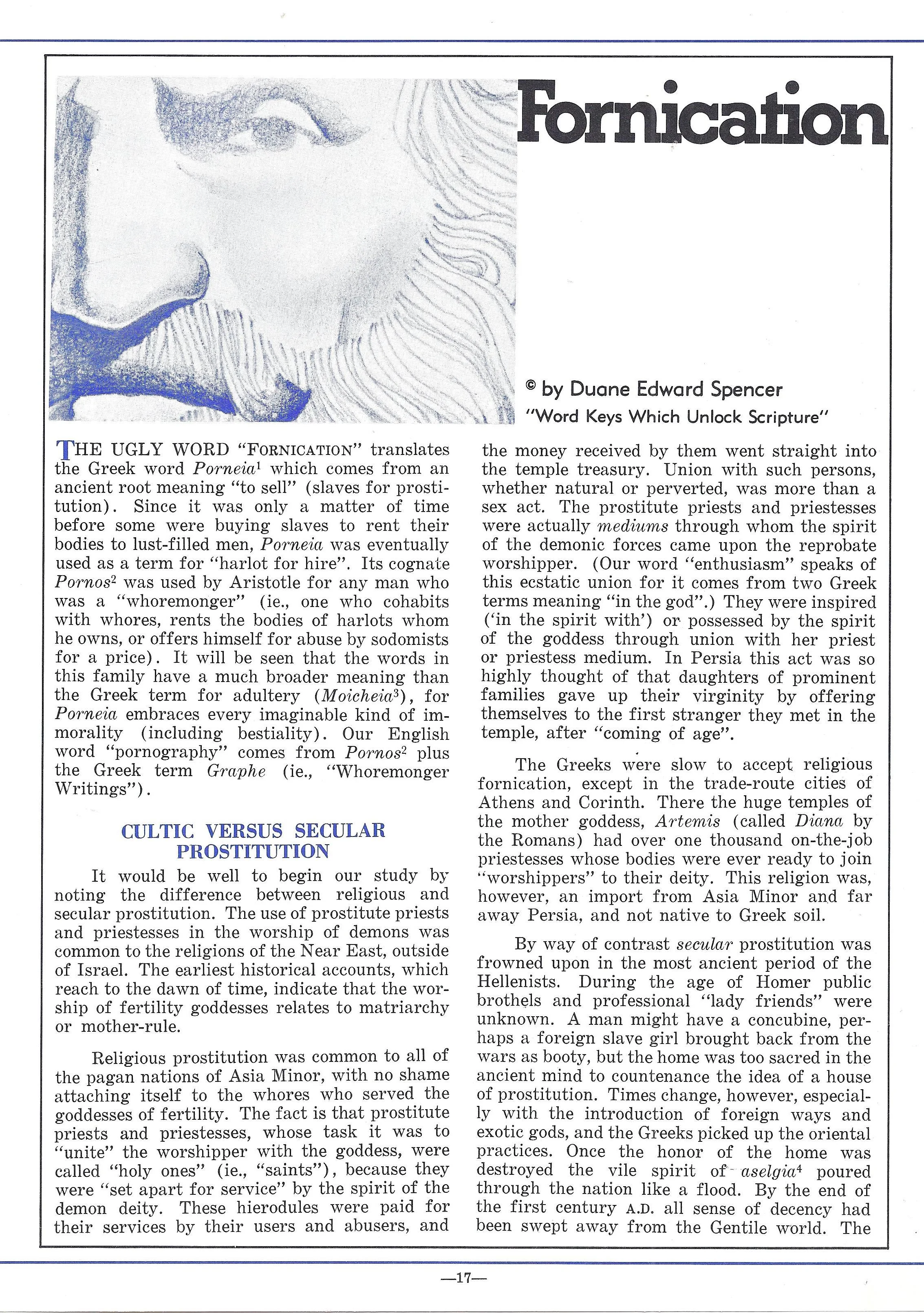 Key Word Study:  FORNICATION (transcript)