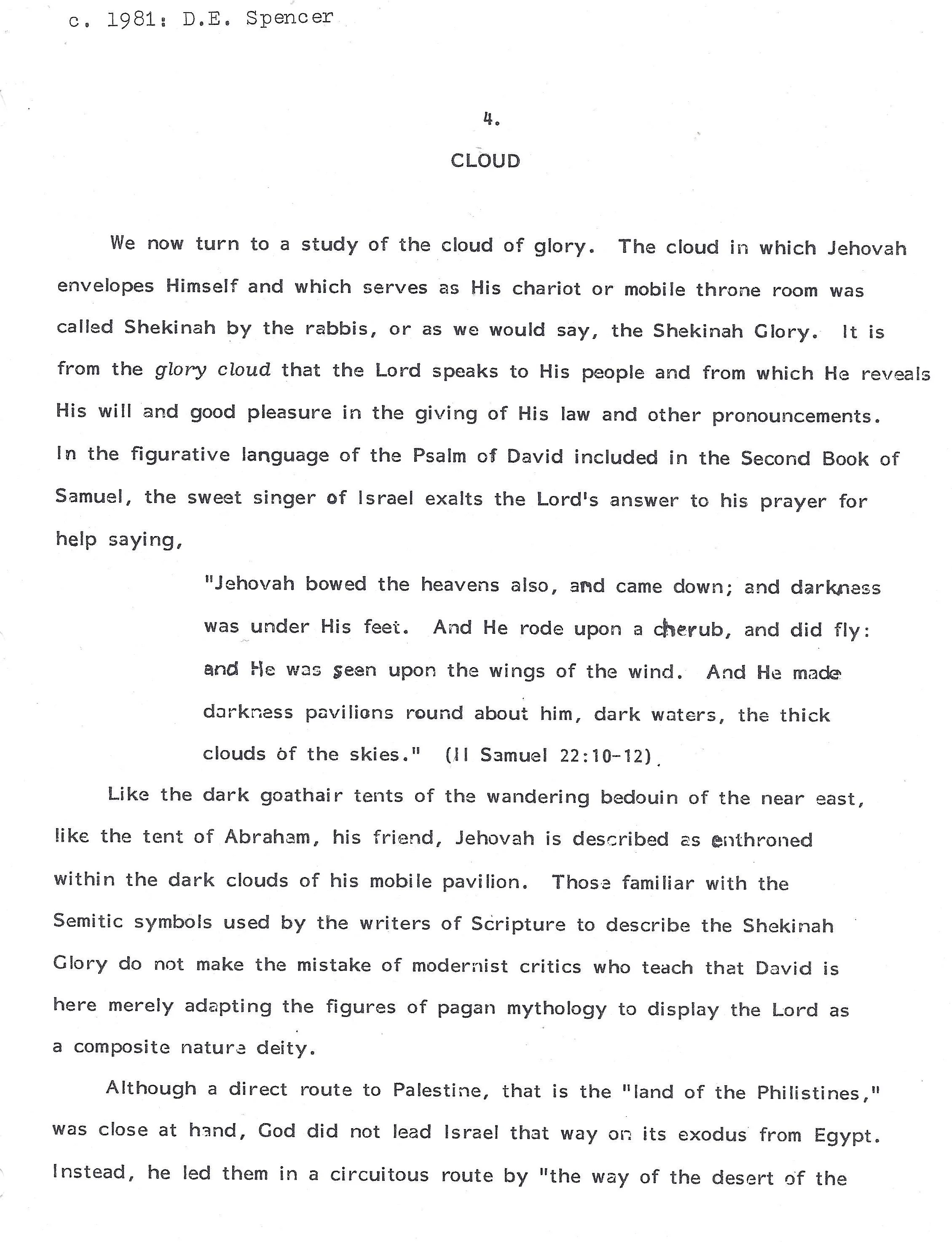 Key Word Study:  CLOUD (audio)