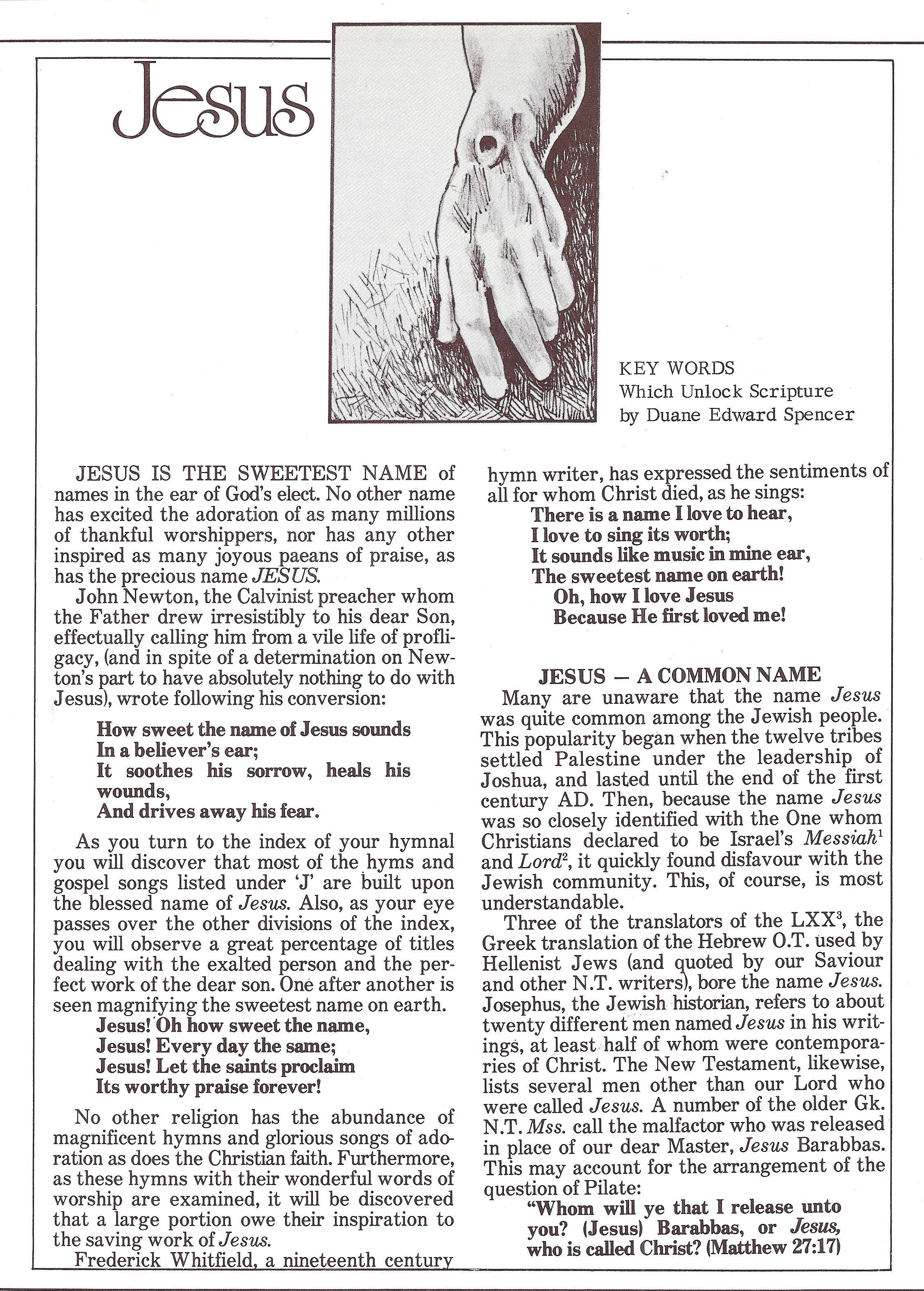 Key Word Study:  JESUS (transcript)