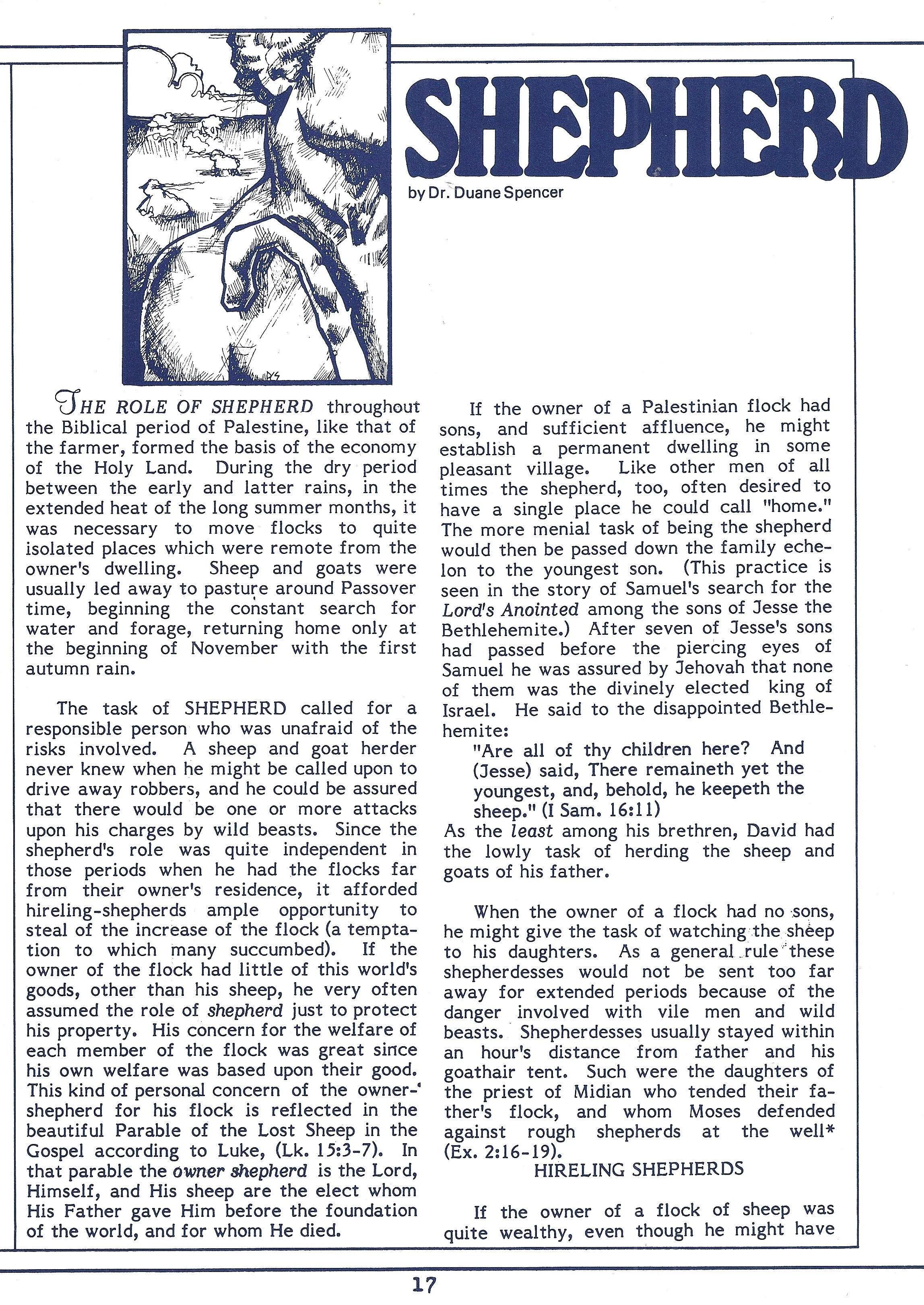 Key Word Study:  SHEPHERD (transcript)