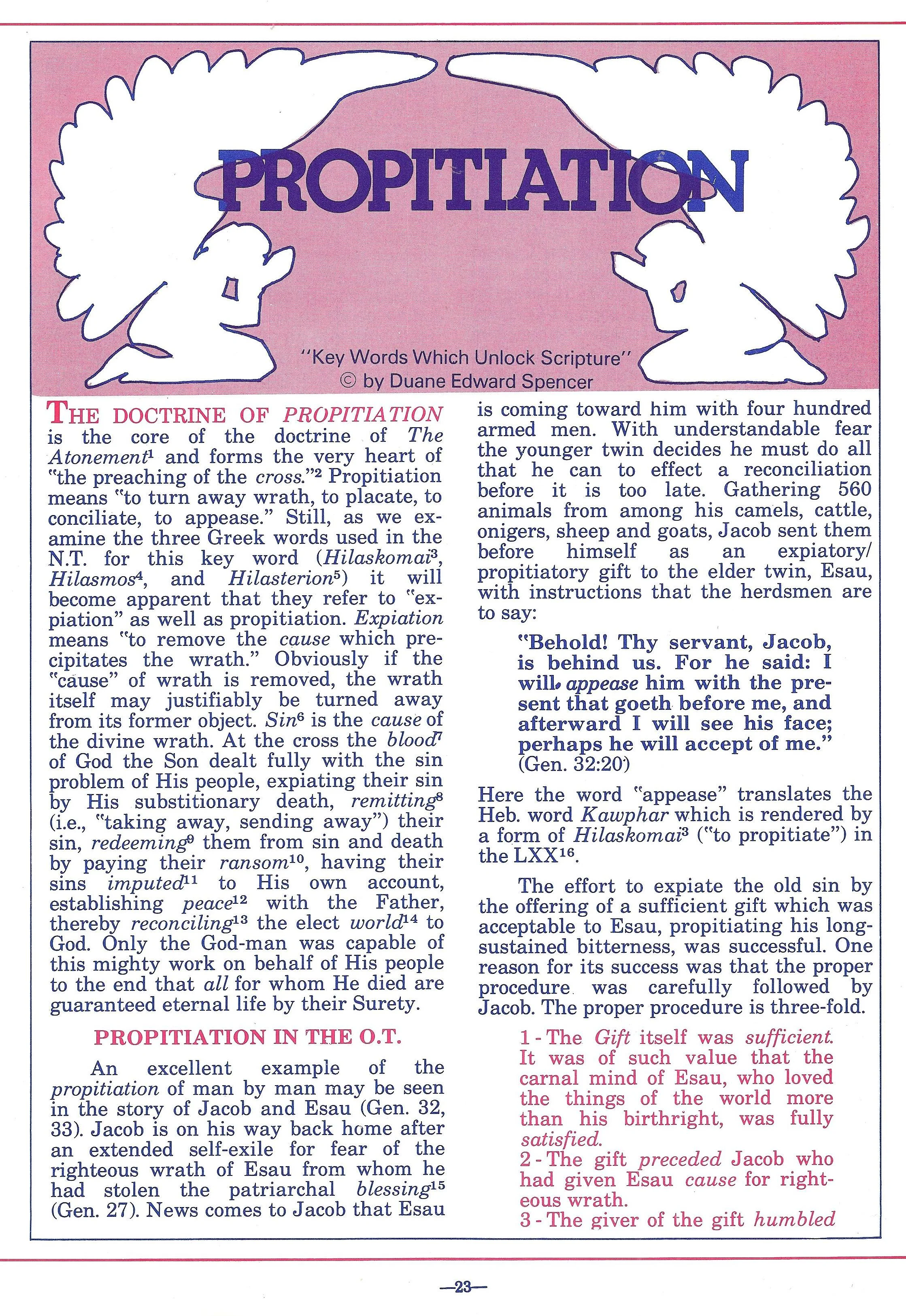 Key Word Study:  PROPITIATION (audio)