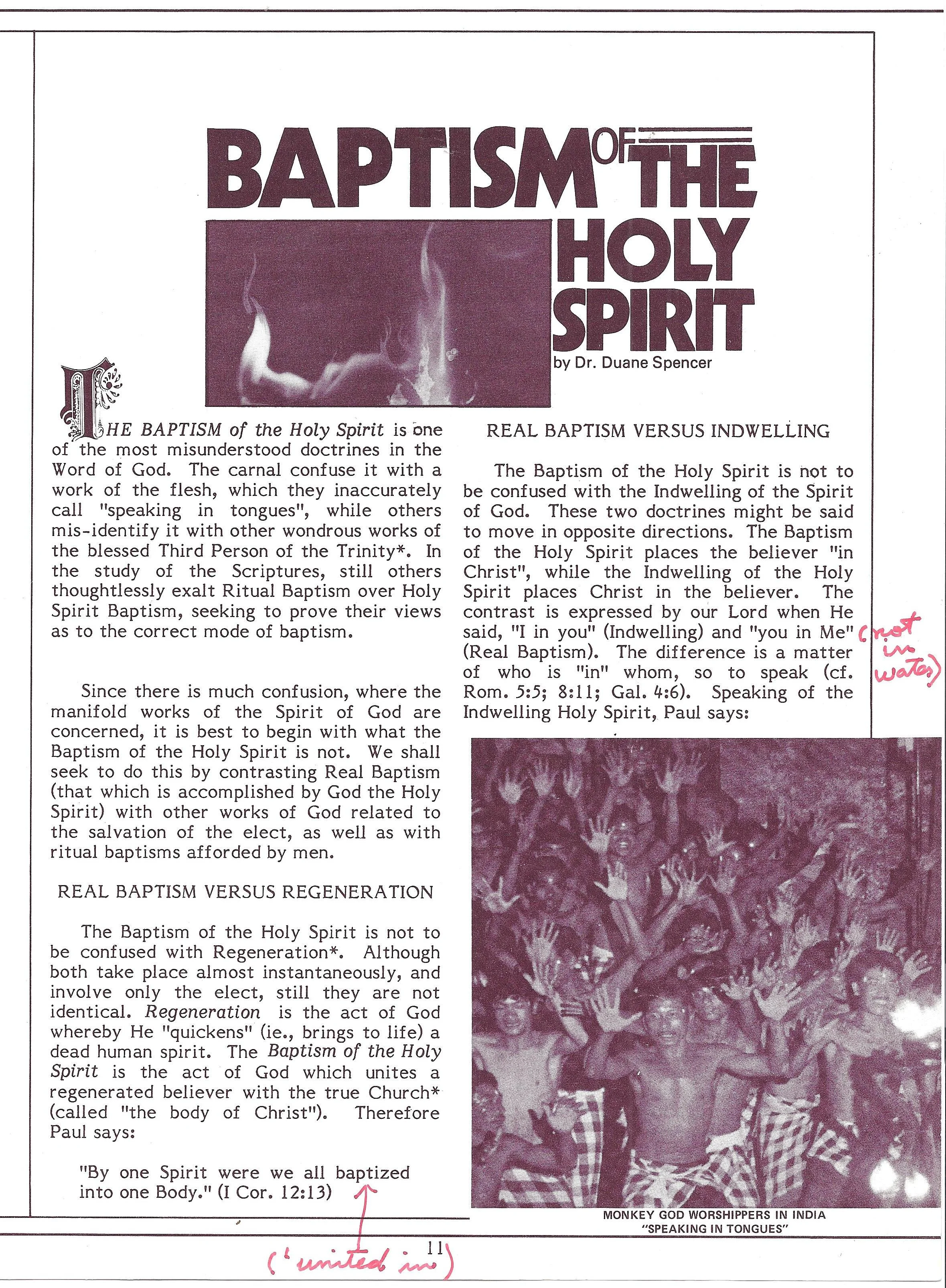 Key Word Study:  BAPTISM (HOLY SPIRIT) (transcript)
