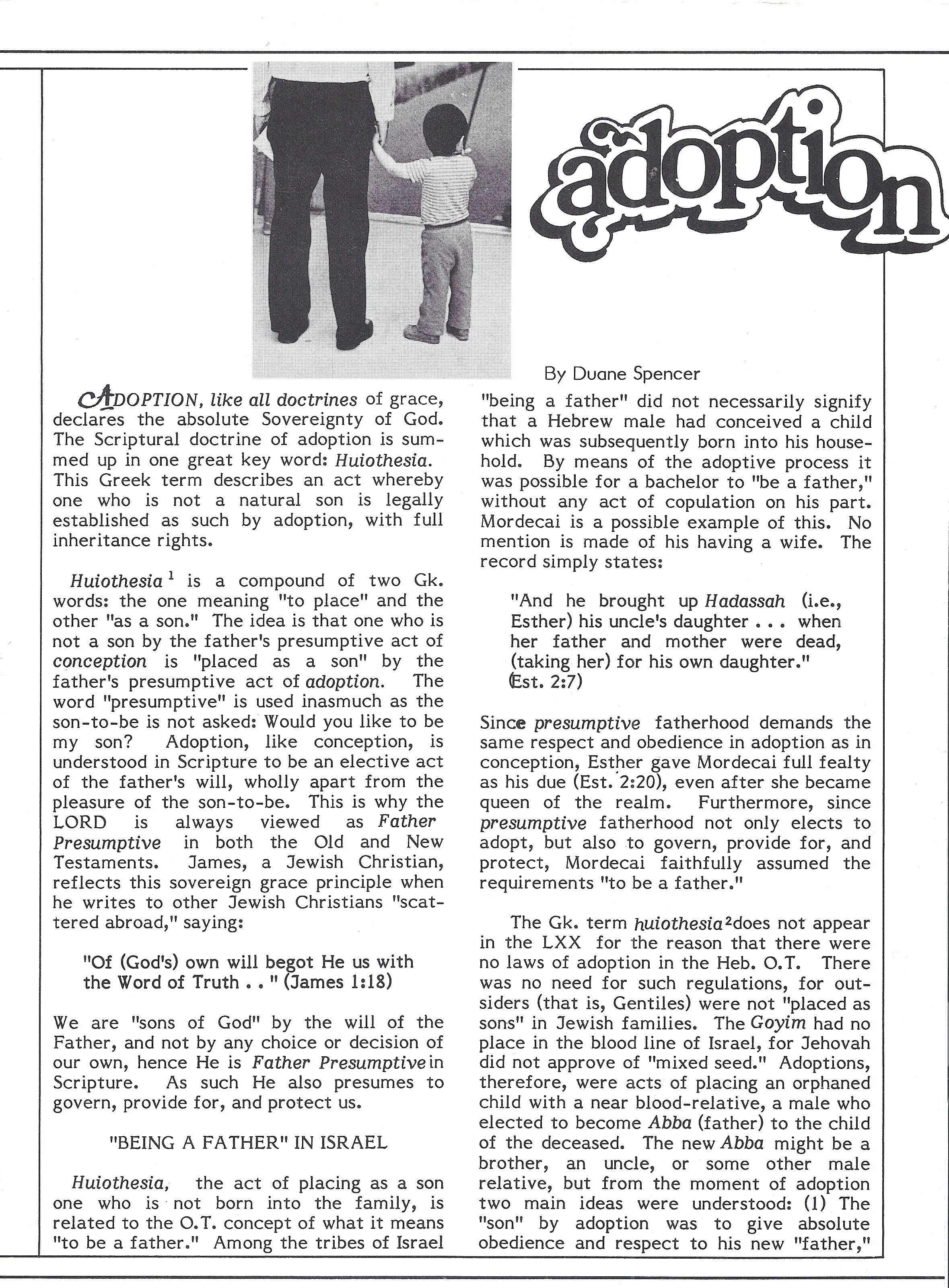 Key Word Study:  ADOPTION (transcript)