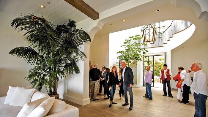 Parties such as this one to sell the Riviera White House come with the territory for “pocket listings,” a.k.a. “whisper listings.” (Inae Bloom / Guest of a Guest)