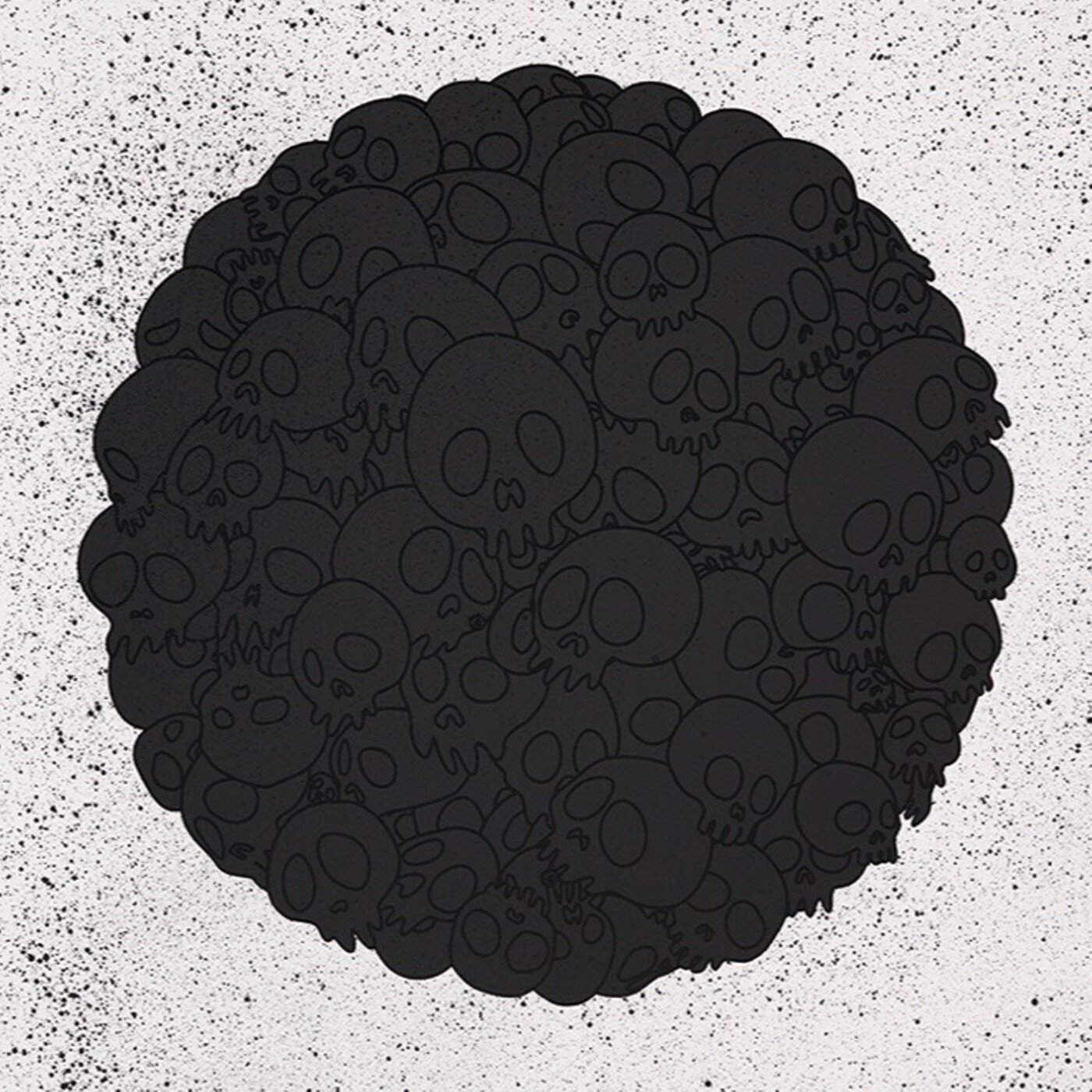 Takashi Murakami - Black Skulls Round Black Lives Matter Print 