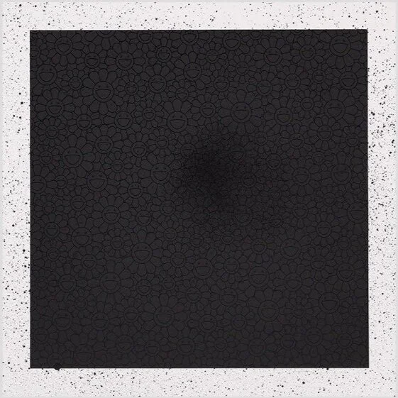 Takashi Murakami - Black Flowers Square Black Lives Matter Print 