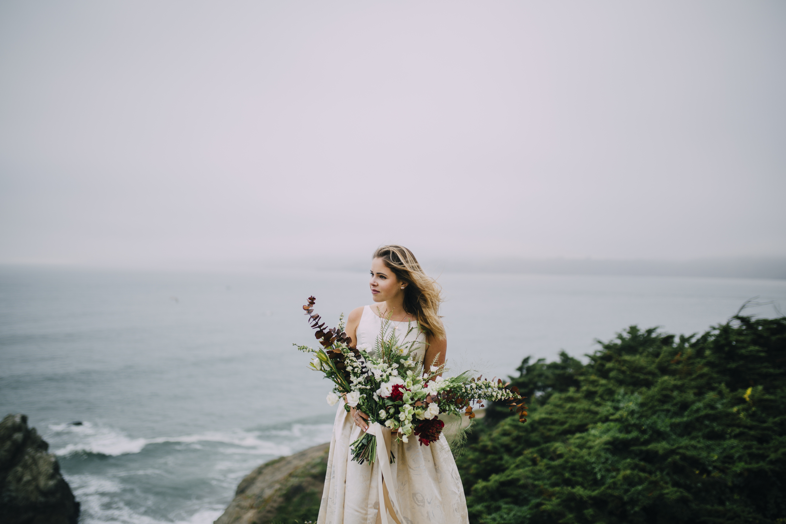  Nataly Zigdon Photography | San Francisco Bridal Shoot | Lands End | Roots Floral Design 