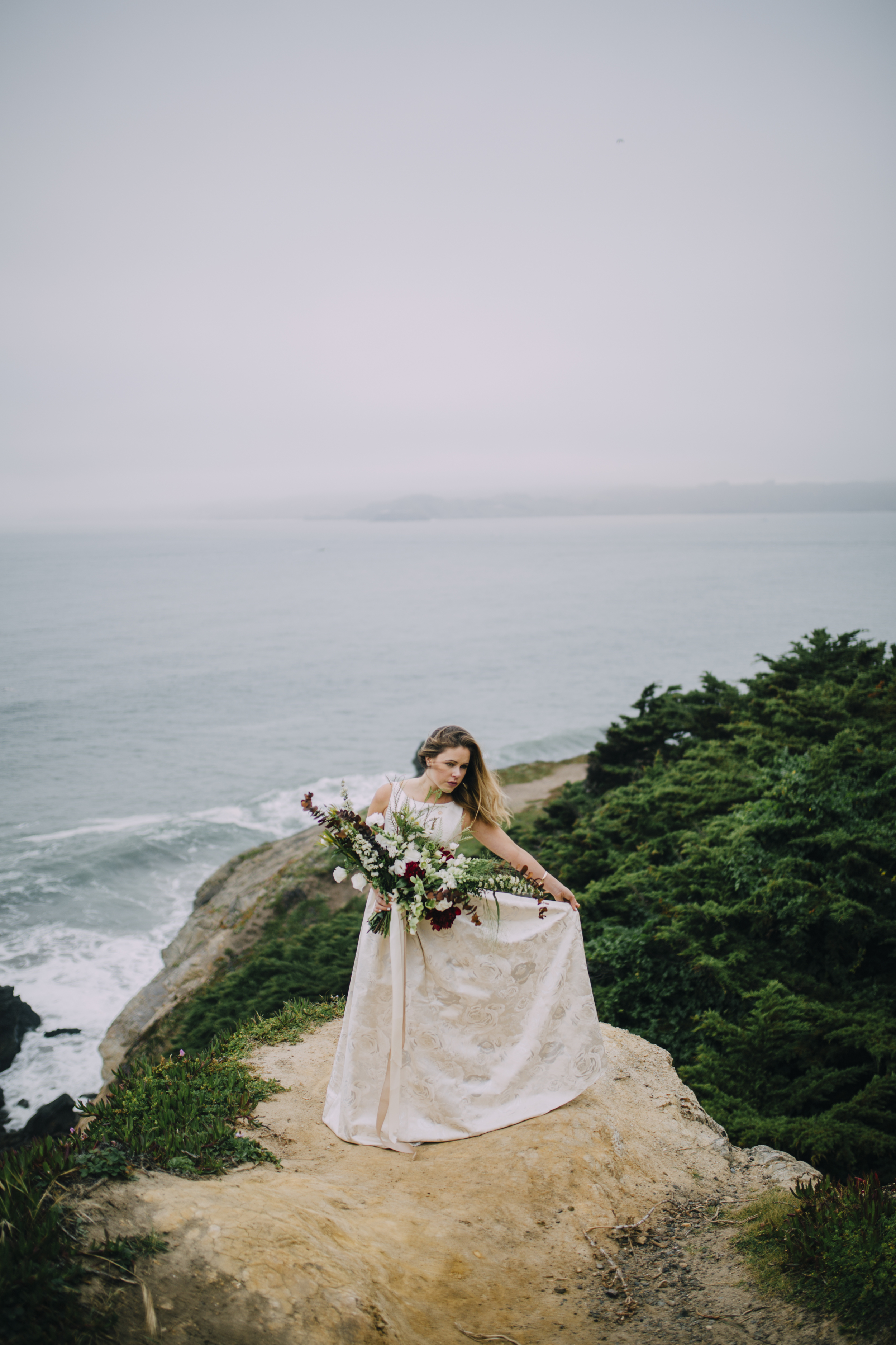  Nataly Zigdon Photography | San Francisco Bridal Shoot | Lands End | Roots Floral Design 