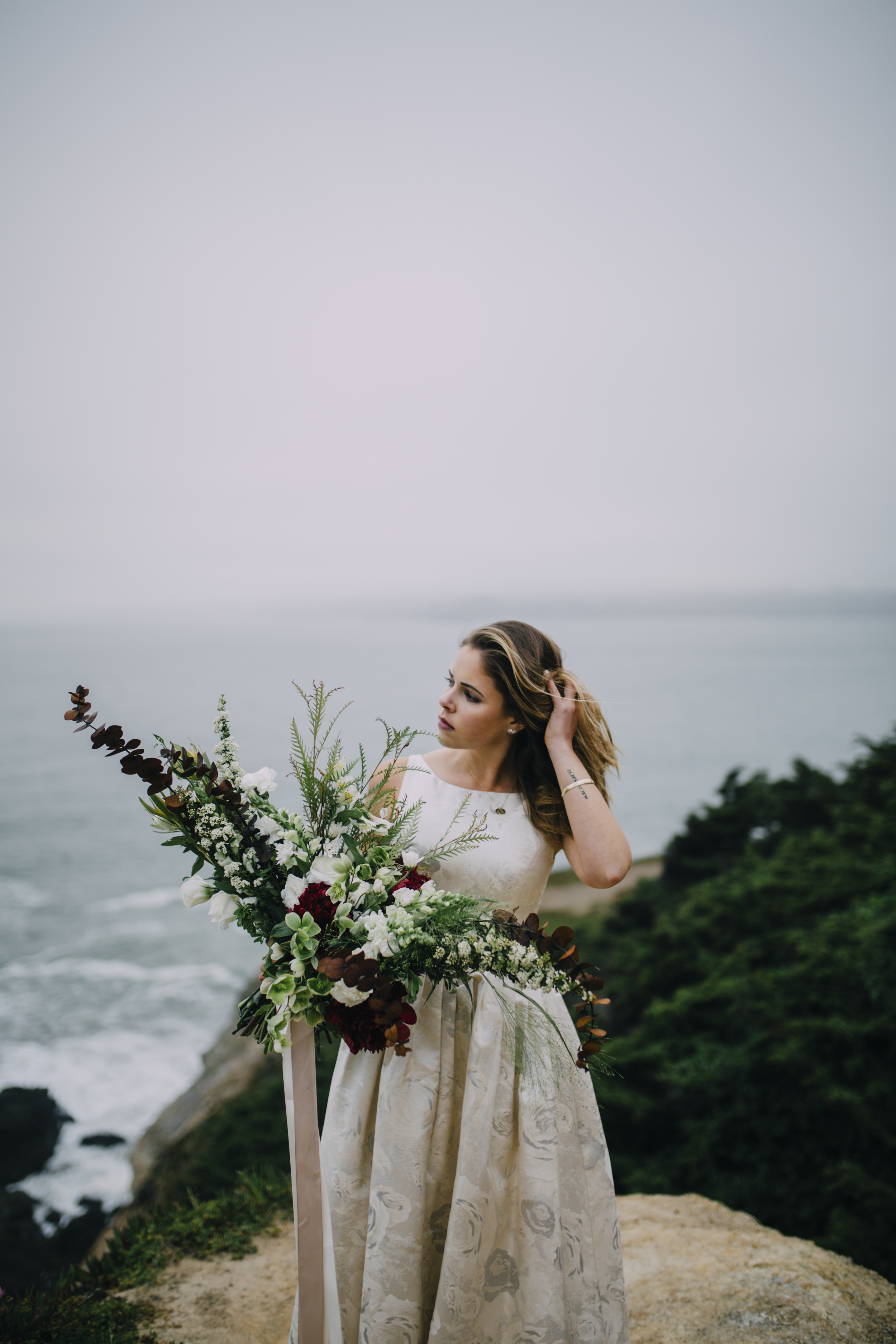  Nataly Zigdon Photography | San Francisco Bridal Shoot | Lands End | Roots Floral Design 