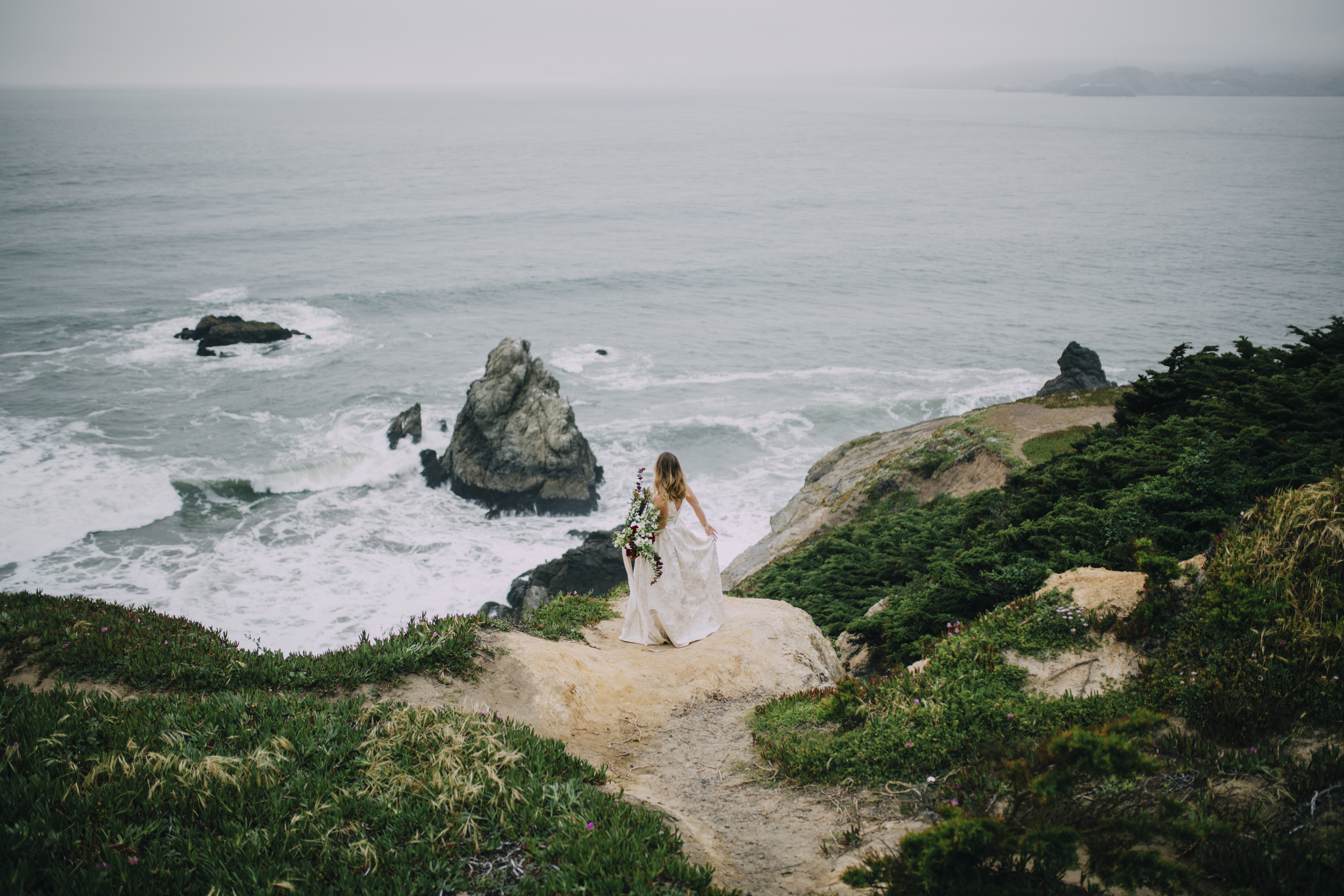  Nataly Zigdon Photography | San Francisco Bridal Shoot | Lands End | Roots Floral Design 