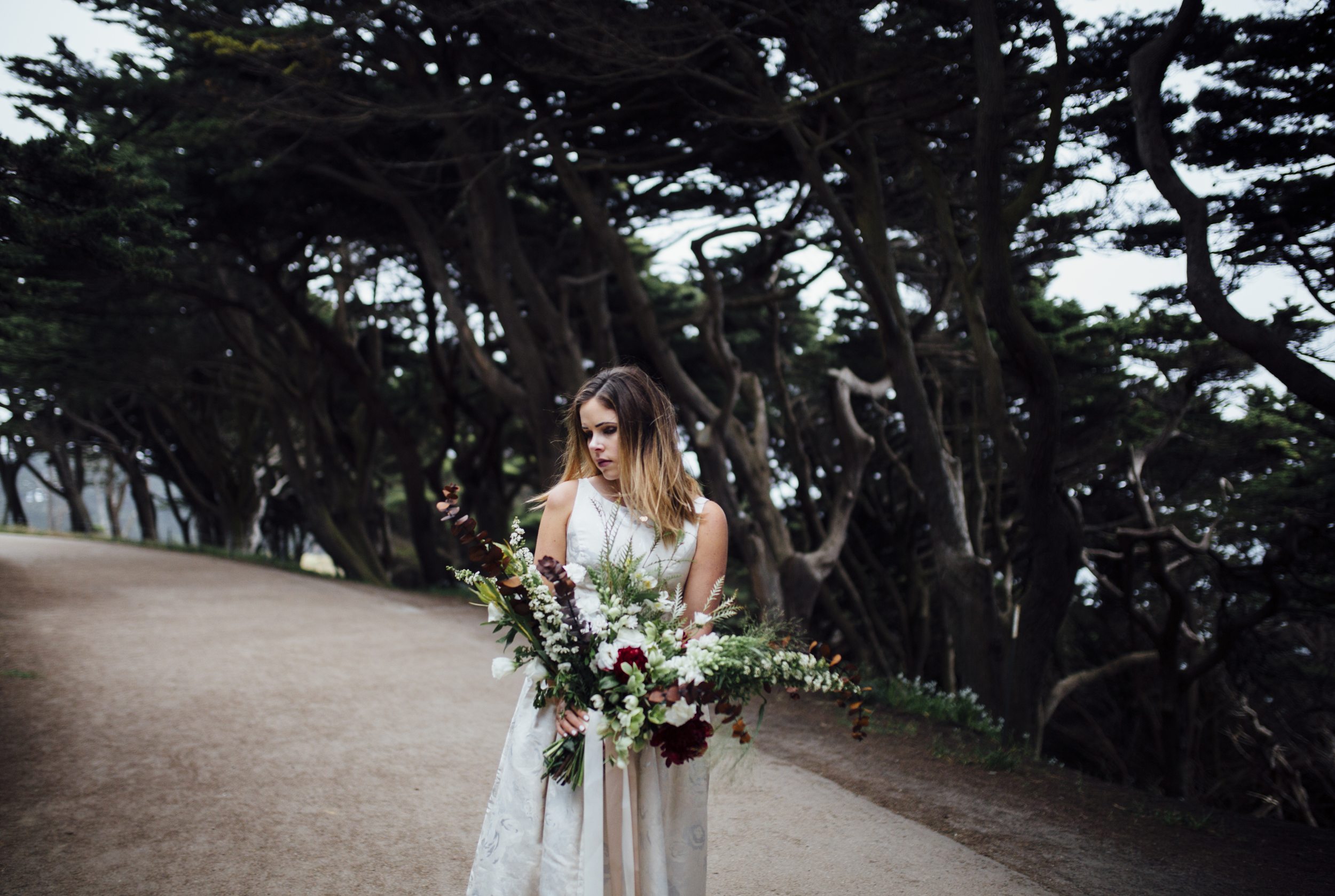  Nataly Zigdon Photography | San Francisco Bridal Shoot | Lands End | Roots Floral Design 